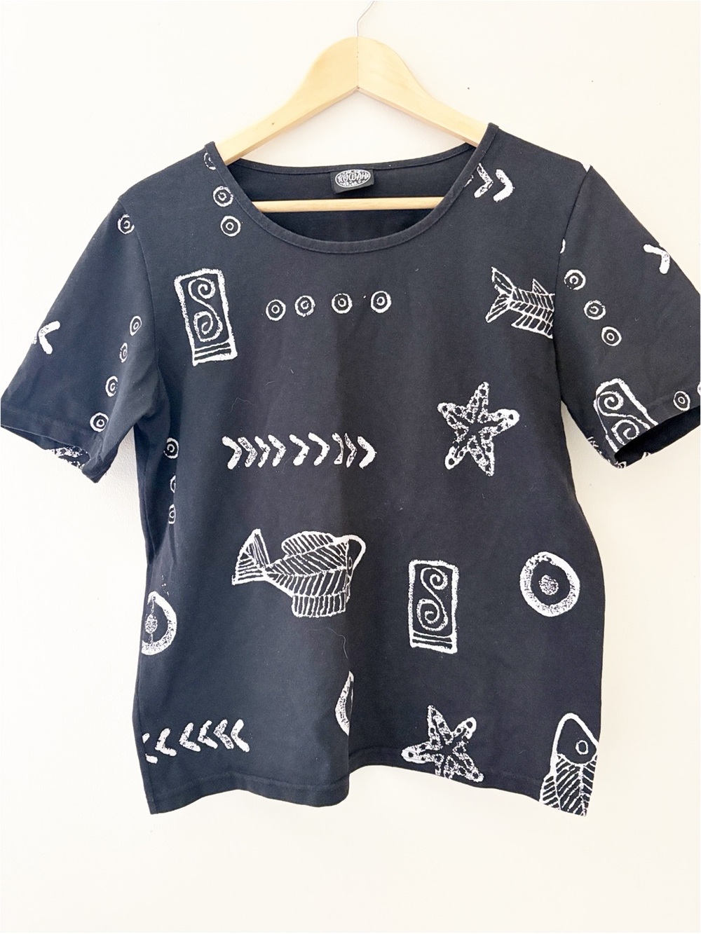 Vintage cotton Graphic fish tee